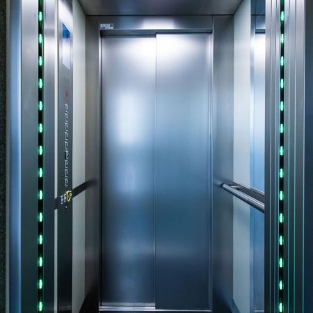 Kabine, Lichtvorhang grün